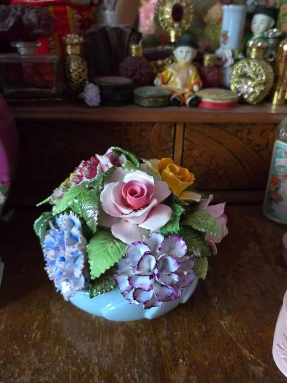 Vintage Staffordshire Bone China Floral Bouquet Romantic Cottagecore